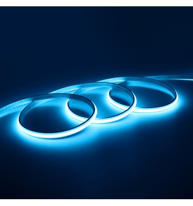5m 9W/m Hellblau Dot-free COB-LED-Streifen - 24V DC, IP67, 240 LED/m, 5 Jahre Garantie