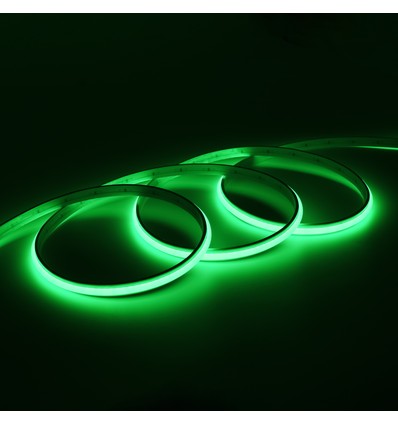 5m 9W/m Grüner Dot-free COB-LED-Streifen - 24V DC, IP67, 240 LEDs pro Meter, 5 Jahre Garantie