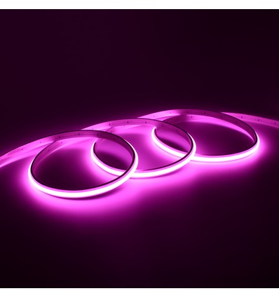 5m 9W/m Rosa Dot-free COB-LED-Streifen - 24V DC, IP67, 240 LED/m, 5 Jahre Garantie