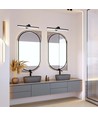 10W LED Spiegelleuchte - 153lm/W, IP65, schwarzes Aluminium, 180° Abstrahlwinkel