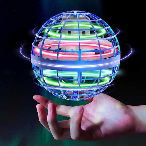 Hover Orb fliegender Ball mit RGB-Licht - Ø8,5 cm, blau, perfekt für Kinder und Junggebliebene