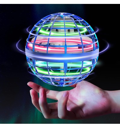 Hover Orb fliegender Ball mit RGB-Licht - Ø8,5 cm, blau, perfekt für Kinder und Junggebliebene