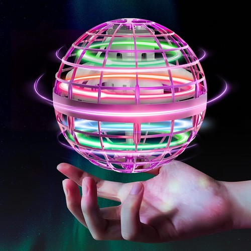 Hover Orb fliegender Ball mit RGB-Licht - Ø9,5 cm, lila, perfekt für Kinder und Junggebliebene