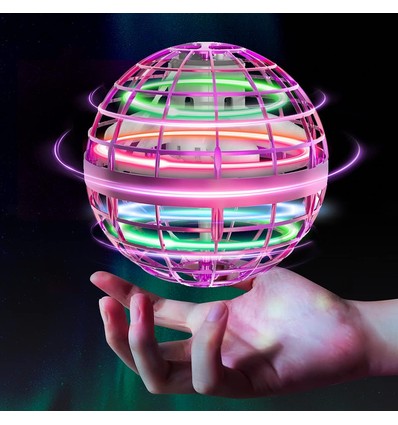 Hover Orb fliegender Ball mit RGB-Licht - Ø9,5 cm, lila, perfekt für Kinder und Junggebliebene
