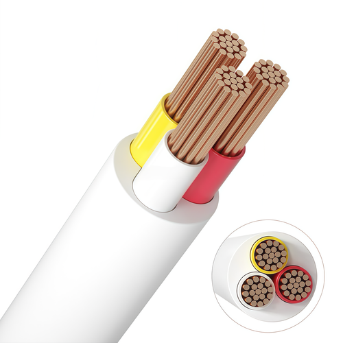 12-24V CCT-Kabel, weiß rund - 3 x 0,5 mm², Meterware, mind. 5 Meter
