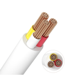 12-24V CCT-Kabel, weiß rund - 3 x 0,5 mm², Meterware, mind. 5 Meter