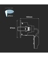 10er-Pack GU10 Einbaustrahler - Nickel satiniert, IP20