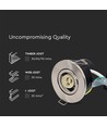 10er-Pack GU10 Einbaustrahler - Nickel satiniert, IP20