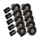 10er-Pack GU10 Einbaustrahler - Schwarz, IP20
