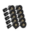 10er-Pack GU10 Einbaustrahler - Schwarz, IP20