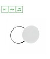 32W Nymphea Black & White Rings Deckenleuchte - CCT, IP54, Ø32cm, 4150lm, 115 Grad, weiß/schwarzer Rand