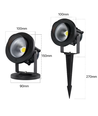 12-24V LED Gartenlampe - 20W, schwarz, Spieß, 1700 lm, IP65