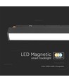 20W Smart magnetischer Schienenstrahler, RA90 - 48V, CCT, Wi-Fi, 2100lm, schwarz, 58cm lang