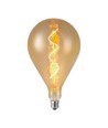E27 4W LED Spiral Filament Lampe - A160, Amber Glas, 2700K, 250lm