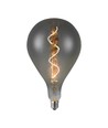 E27 4W LED Filament Spirallampe - A160, Smoky Glas, warmweiß