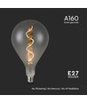 E27 4W LED Filament Spirallampe - A160, Smoky Glas, warmweiß