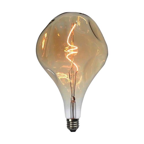 E27 4W LED Filament Spirallampe - A165, Amber Glas, 2700K, 250lm, Ø16,5cm