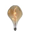 E27 4W LED Filament Spirallampe - A165, Amber Glas, 2700K, 250lm, Ø16,5cm