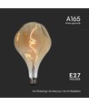 E27 4W LED Filament Spirallampe - A165, Amber Glas, 2700K, 250lm, Ø16,5cm