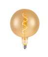 E27 4W LED Filament Spirallampe - G200 Globe, Amber Glas, warmweiß, 250lm