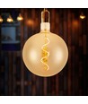 E27 4W LED Filament Spirallampe - G200 Globe, Amber Glas, warmweiß, 250lm