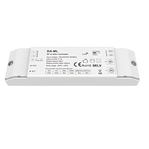 LEDlife rWave DALI-Controller - Push-Dim, Entlastung an beiden Enden