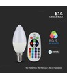 5 Stk. RGB+CW E14 Glühbirne - RF Fernbedienung, dimmbar