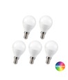 5 Stk. RGBW LED Lampe - 4,8W, RF-Fernbedienung, dimmbar, E14