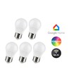 5er-Pack E27 5W Wifi LED-Lampe - G45, Tuya/Smart Life, kompatibel mit Google Home