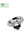 12W AR111 GU10 LED Spot - 4000K, 15 Grad, COB, schwarz, 5 Jahre Garantie