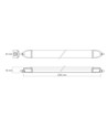 120cm 40W komplette LED-Wannenleuchte - durchverdrahtet, IP65, 5000K