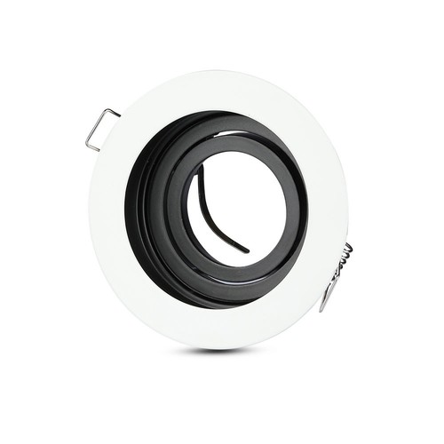 GU10 Einbaustrahler - Rund, weiß, Aluminium, Lochmaß: Ø90 mm, Maße: Ø100 mm, ohne Leuchtmittel