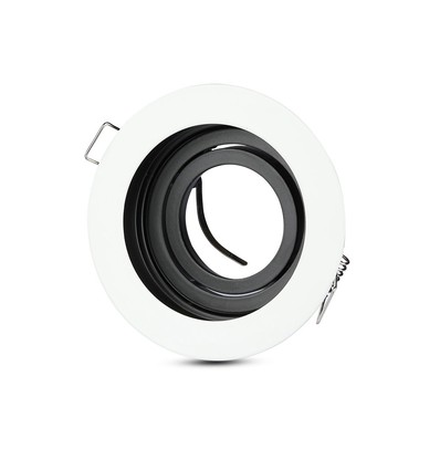 GU10 Einbaustrahler - Rund, weiß, Aluminium, Lochmaß: Ø90 mm, Maße: Ø100 mm, ohne Leuchtmittel