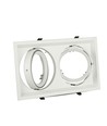 Doppel AR111 Einbauspot - Weiß, 174x325mm, IP20, ohne Leuchtmittel