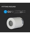 GU10 Aufbauspot - Rund, weiß, Ø8,2cm, ohne Leuchtmittel