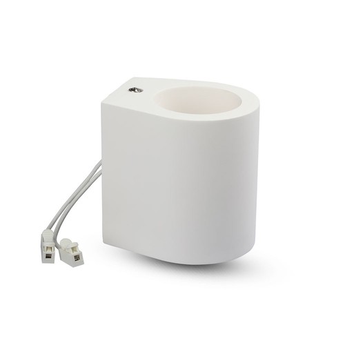 G9 Aufbauspot aus Gips, rund - Weiß, max. 25W, IP20 Innenbereich, ohne Leuchtmittel