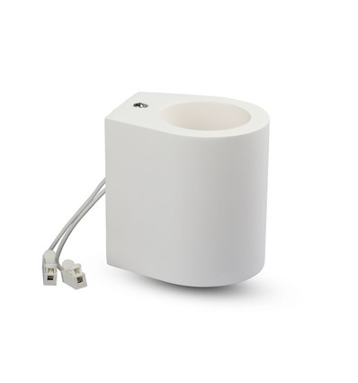 G9 Aufbauspot aus Gips, rund - Weiß, max. 25W, IP20 Innenbereich, ohne Leuchtmittel