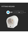 G9 Aufbauspot aus Gips, rund - Weiß, max. 25W, IP20 Innenbereich, ohne Leuchtmittel
