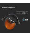 Vt-974 Lampe GU10 - rund schwarz