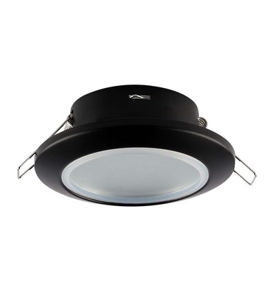 Schwarzer Einbaustrahler für GU10/MR16 - Ø: 9,25cm, Innen & Außen