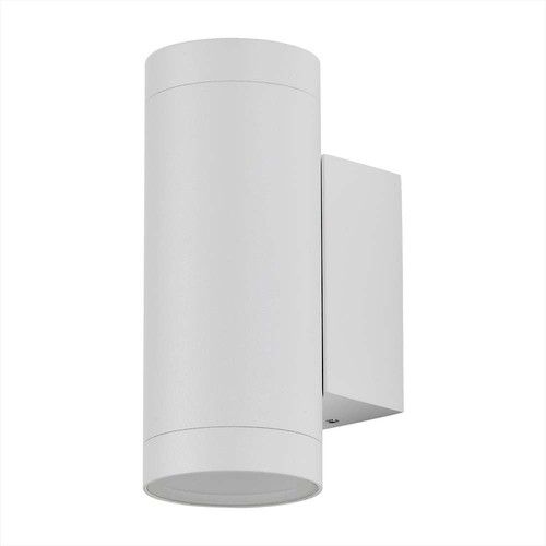 GU10 Wandleuchte mit Up/Down Licht - Weiß, IP44, zylindrisch, Außenbereich, ohne Leuchtmittel