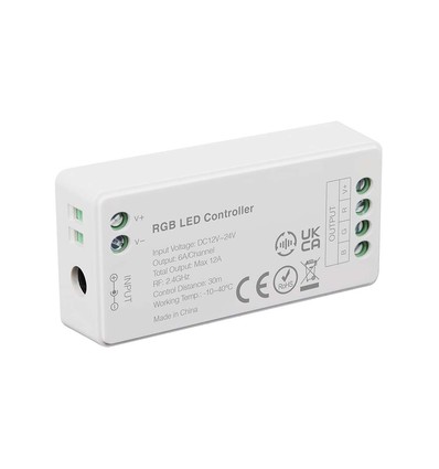 RGB WiFi Controller für LED Strips - 12V/24V, 12A, Reichweite 30m, weiß