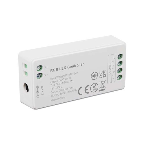 RGB+W WiFi Controller für LED Strips - 12V/24V, 12A, weiß, App-gesteuert