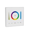 3-in-1 Wand-Controller für RGB / RGBW / RGB+CCT - 12V-24V, RF 2.4GHz, 86x86mm, weiß, Touchpanel