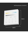 4-Zonen WiFi/WLAN Touchpanel für LED Strips - 12V/24V, weiß, 86x86mm, für Single Color und CCT