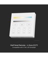 4-Zonen WiFi/WLAN Touchpanel für LED Strips - 12V/24V, weiß, 86x86mm, für Single Color und CCT