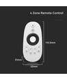 4-Zonen RF Fernbedienung für LED Strips - 2.4GHz, Reichweite bis zu 30m, weiß, 4 Zonen