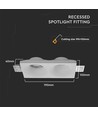 VT-11012 Lampe - 2xGU10, Run, weiß