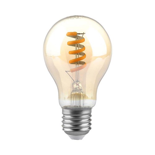 E27 4W LED-Lampe - Spiral-Glühfaden, bernsteinfarbenes Glas, 1800K