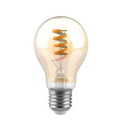 E27 4W LED-Lampe - Spiral-Glühfaden, bernsteinfarbenes Glas, 1800K